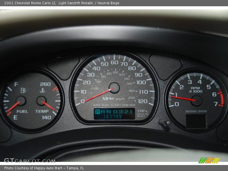 Light Sandrift Metallic / Neutral Beige 2001 Chevrolet Monte Carlo LS