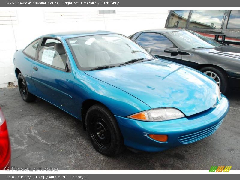 Bright Aqua Metallic / Dark Gray 1996 Chevrolet Cavalier Coupe