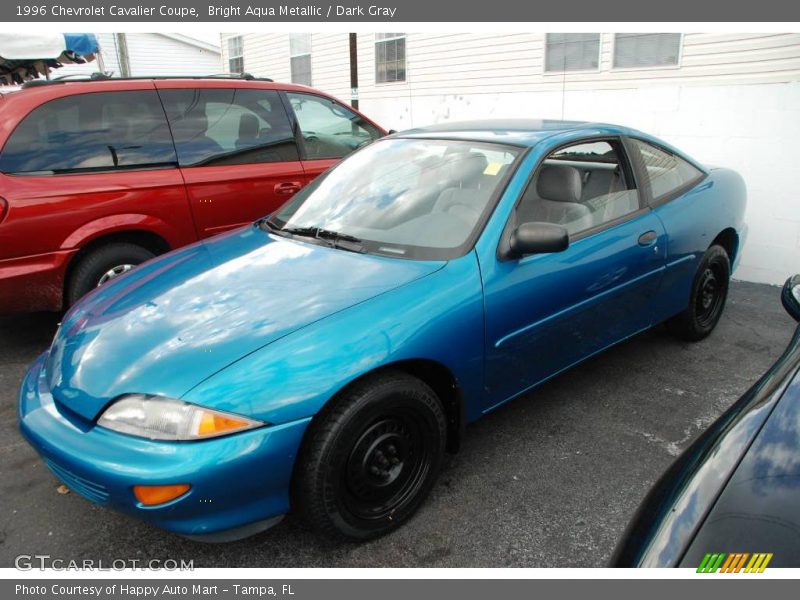 Bright Aqua Metallic / Dark Gray 1996 Chevrolet Cavalier Coupe