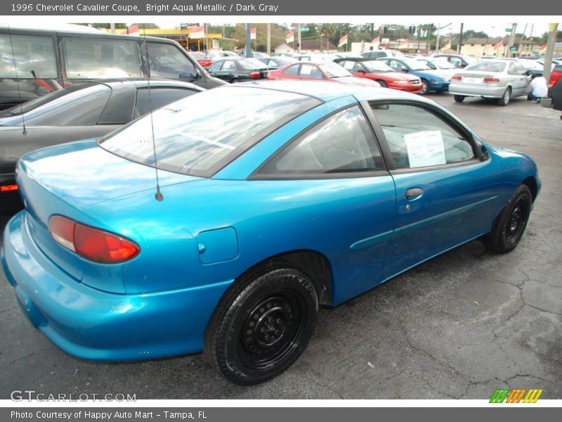 Bright Aqua Metallic / Dark Gray 1996 Chevrolet Cavalier Coupe