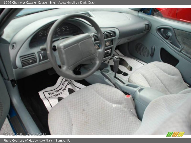 Bright Aqua Metallic / Dark Gray 1996 Chevrolet Cavalier Coupe