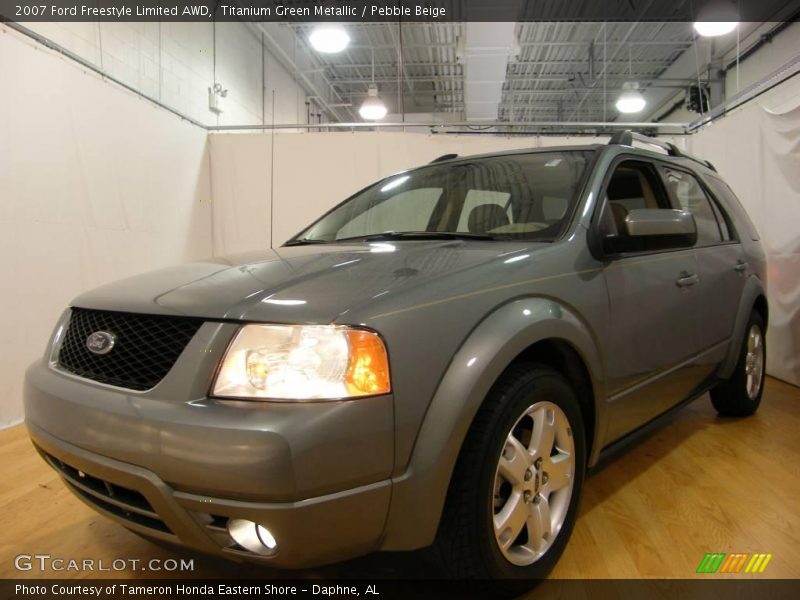 Titanium Green Metallic / Pebble Beige 2007 Ford Freestyle Limited AWD