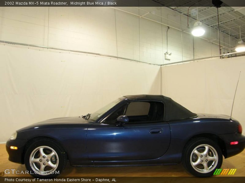 Midnight Blue Mica / Black 2002 Mazda MX-5 Miata Roadster