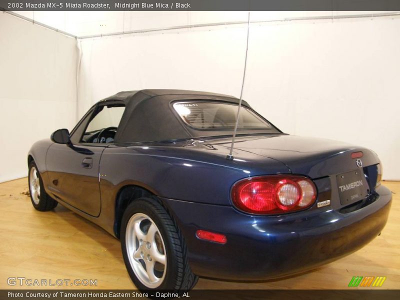 Midnight Blue Mica / Black 2002 Mazda MX-5 Miata Roadster