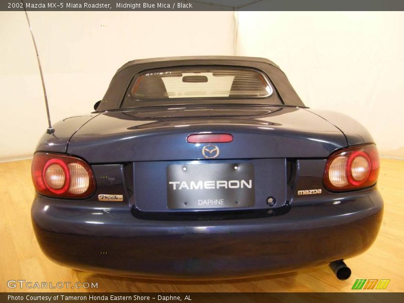 Midnight Blue Mica / Black 2002 Mazda MX-5 Miata Roadster