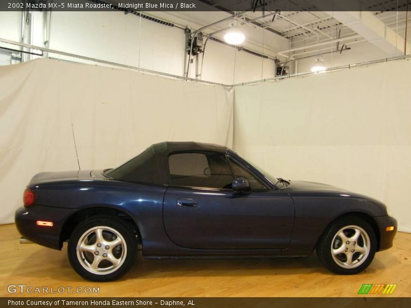 Midnight Blue Mica / Black 2002 Mazda MX-5 Miata Roadster