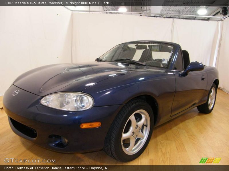 Midnight Blue Mica / Black 2002 Mazda MX-5 Miata Roadster