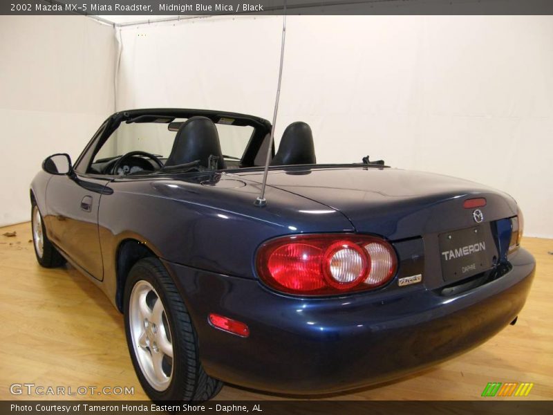 Midnight Blue Mica / Black 2002 Mazda MX-5 Miata Roadster