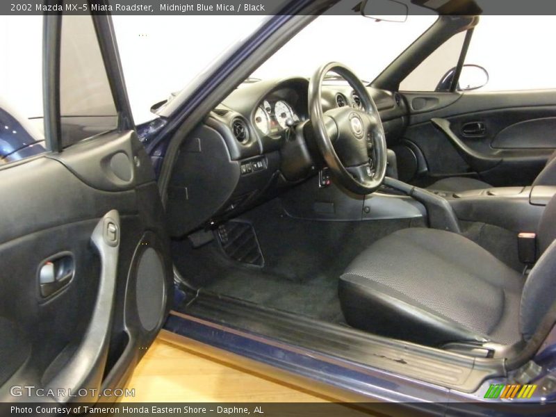 Midnight Blue Mica / Black 2002 Mazda MX-5 Miata Roadster