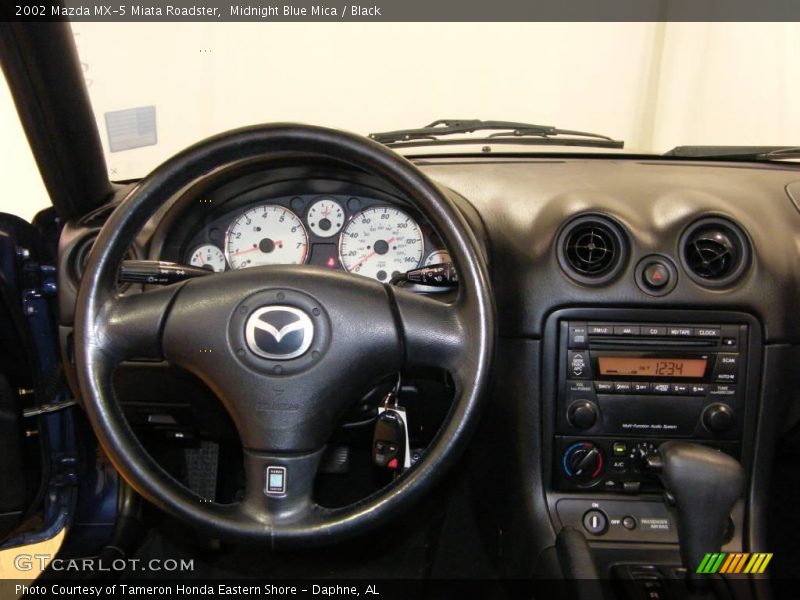 Midnight Blue Mica / Black 2002 Mazda MX-5 Miata Roadster