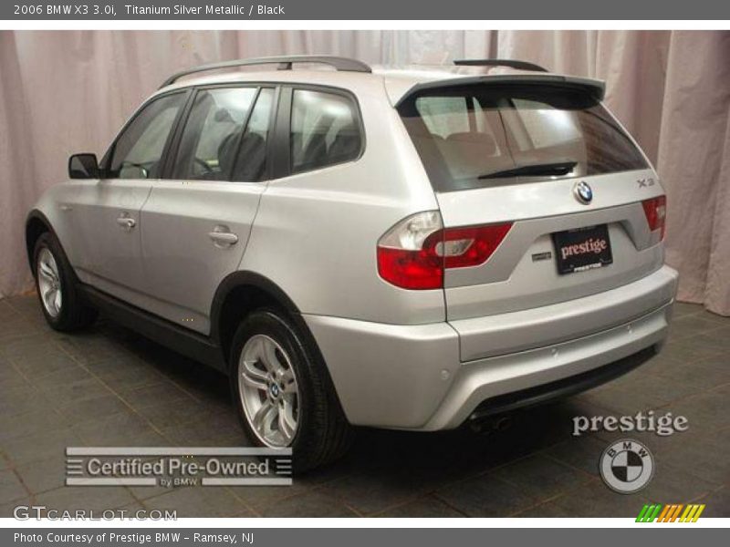 Titanium Silver Metallic / Black 2006 BMW X3 3.0i