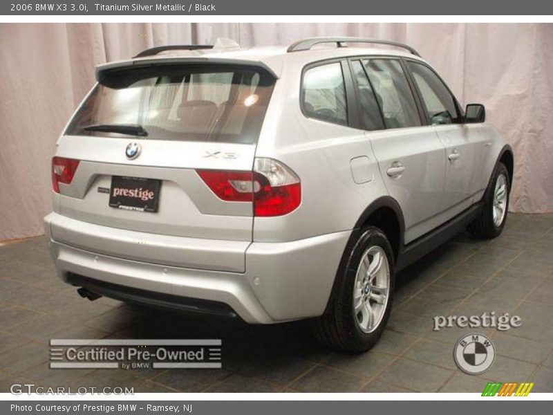 Titanium Silver Metallic / Black 2006 BMW X3 3.0i