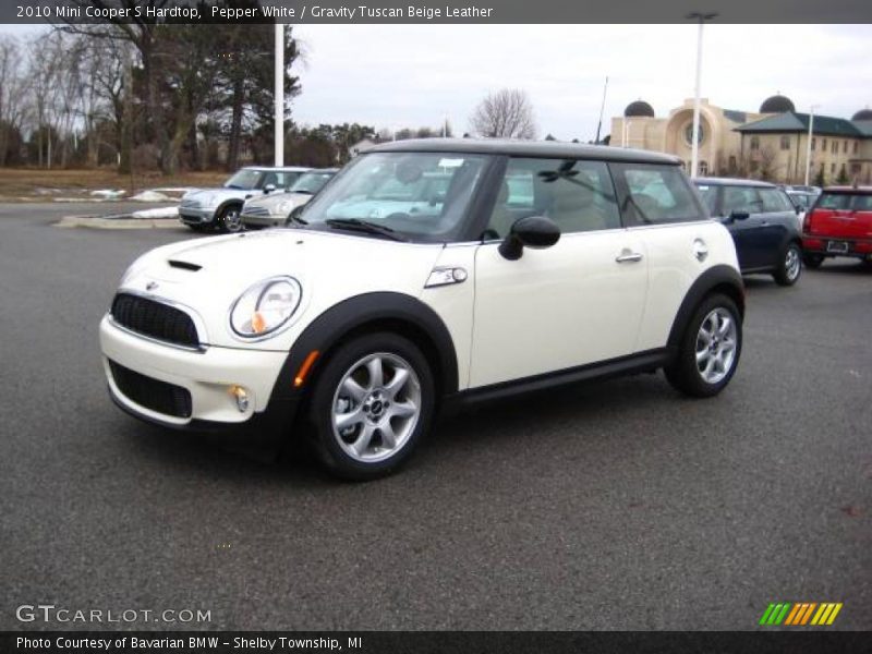 Pepper White / Gravity Tuscan Beige Leather 2010 Mini Cooper S Hardtop