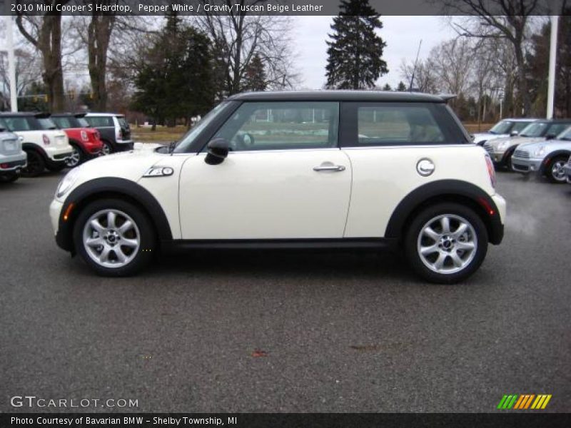 Pepper White / Gravity Tuscan Beige Leather 2010 Mini Cooper S Hardtop