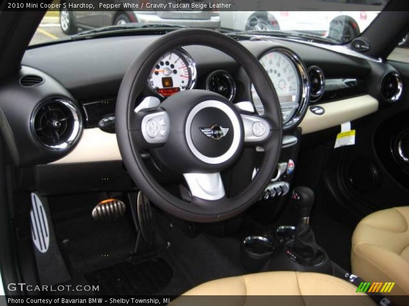 Pepper White / Gravity Tuscan Beige Leather 2010 Mini Cooper S Hardtop