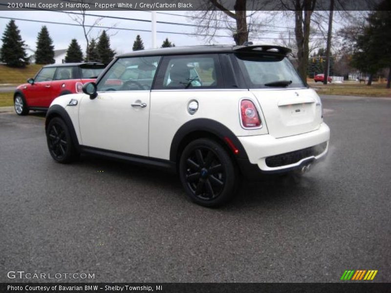 Pepper White / Grey/Carbon Black 2010 Mini Cooper S Hardtop