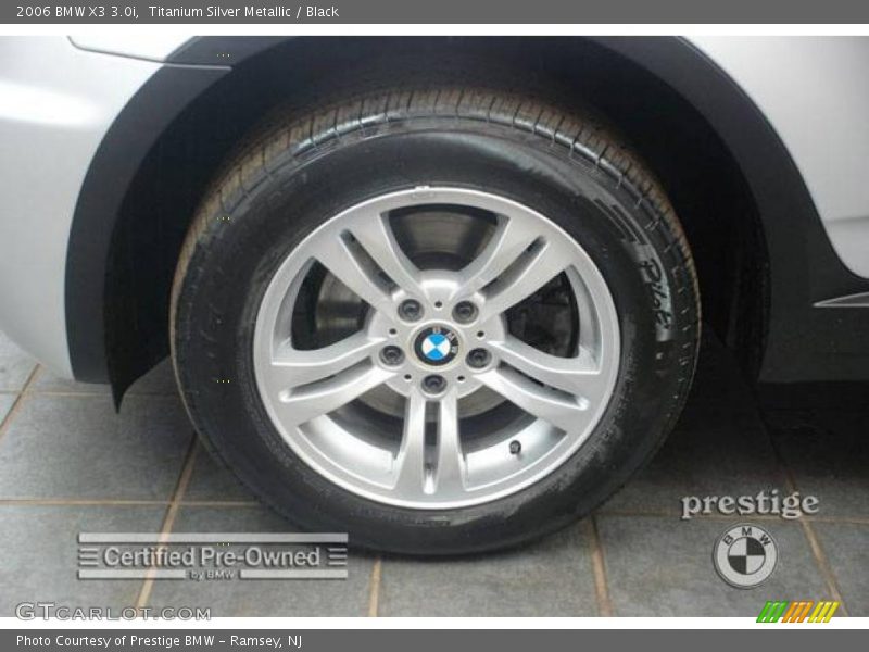 Titanium Silver Metallic / Black 2006 BMW X3 3.0i
