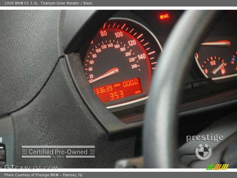 Titanium Silver Metallic / Black 2006 BMW X3 3.0i