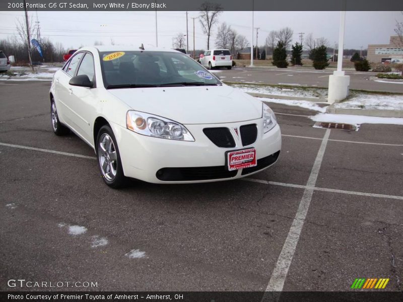 Ivory White / Ebony Black 2008 Pontiac G6 GT Sedan