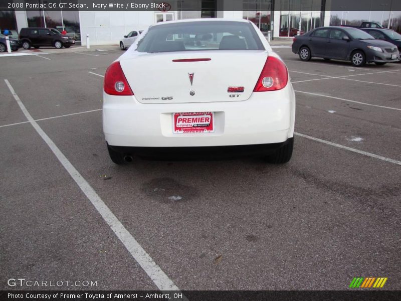 Ivory White / Ebony Black 2008 Pontiac G6 GT Sedan
