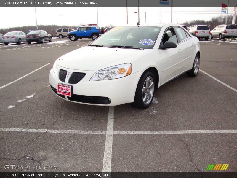 Ivory White / Ebony Black 2008 Pontiac G6 GT Sedan