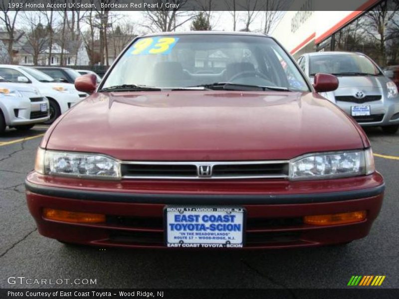 Bordeaux Red Pearl / Gray 1993 Honda Accord LX Sedan