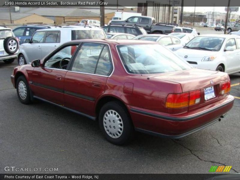 Bordeaux Red Pearl / Gray 1993 Honda Accord LX Sedan