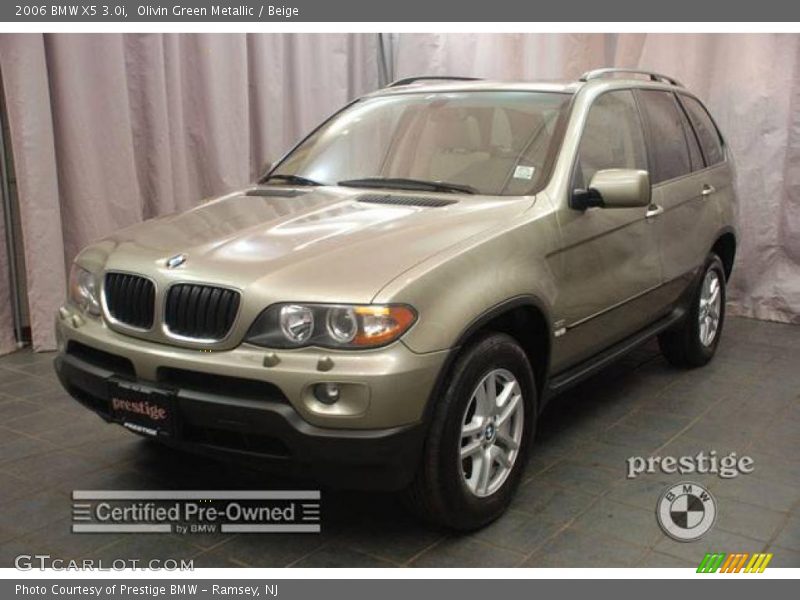 Olivin Green Metallic / Beige 2006 BMW X5 3.0i