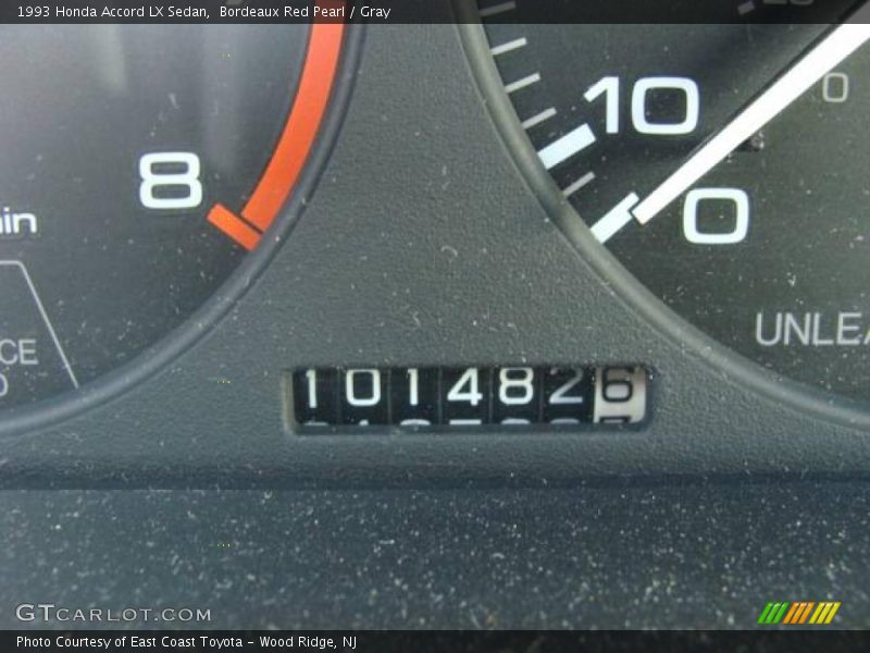 Bordeaux Red Pearl / Gray 1993 Honda Accord LX Sedan