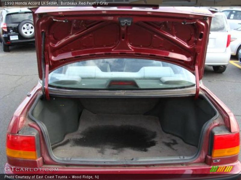 Bordeaux Red Pearl / Gray 1993 Honda Accord LX Sedan