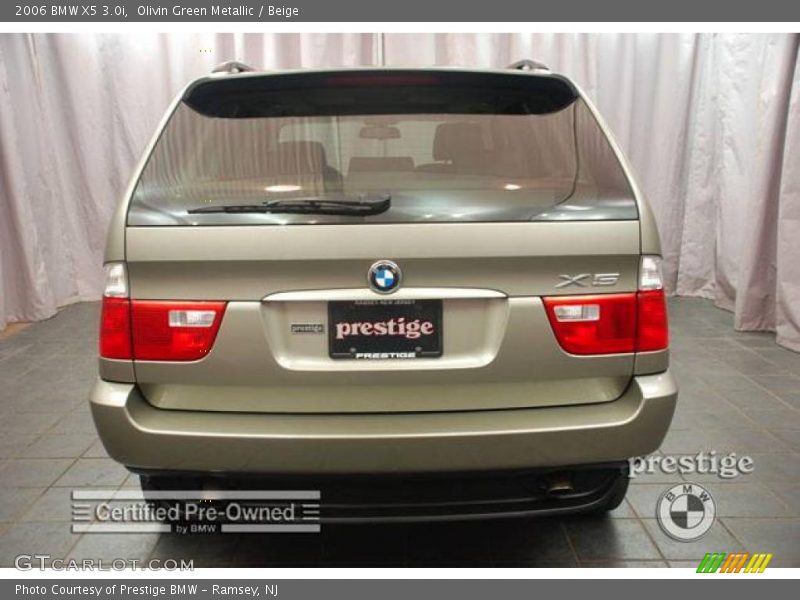 Olivin Green Metallic / Beige 2006 BMW X5 3.0i