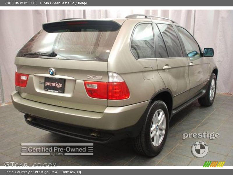 Olivin Green Metallic / Beige 2006 BMW X5 3.0i