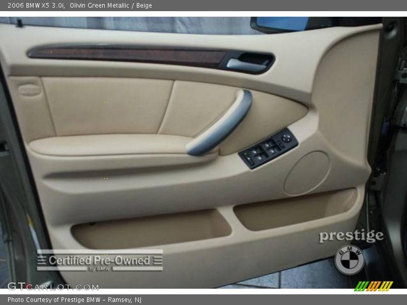 Olivin Green Metallic / Beige 2006 BMW X5 3.0i
