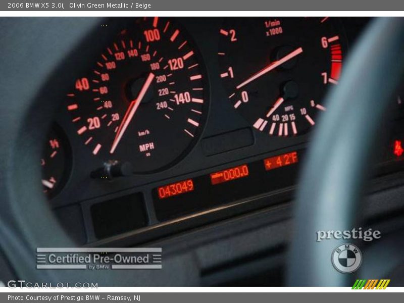 Olivin Green Metallic / Beige 2006 BMW X5 3.0i