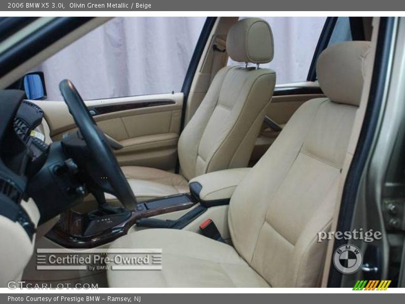 Olivin Green Metallic / Beige 2006 BMW X5 3.0i
