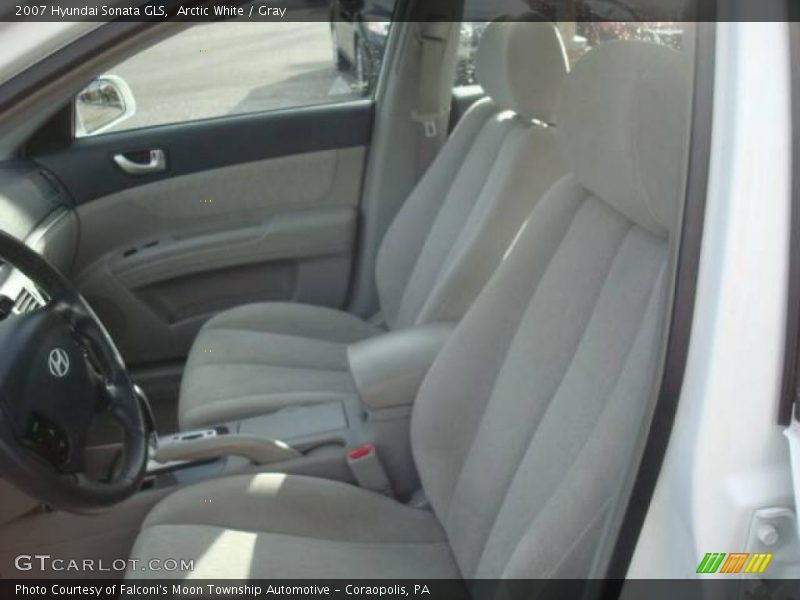 Arctic White / Gray 2007 Hyundai Sonata GLS