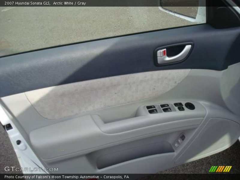 Arctic White / Gray 2007 Hyundai Sonata GLS