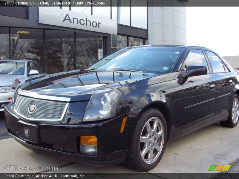 Sable Black / Light Gray/Ebony 2003 Cadillac CTS Sedan