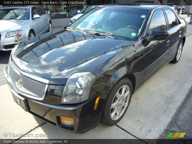 Sable Black / Light Gray/Ebony 2003 Cadillac CTS Sedan