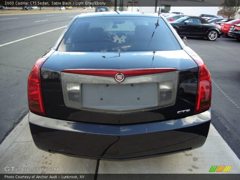 Sable Black / Light Gray/Ebony 2003 Cadillac CTS Sedan