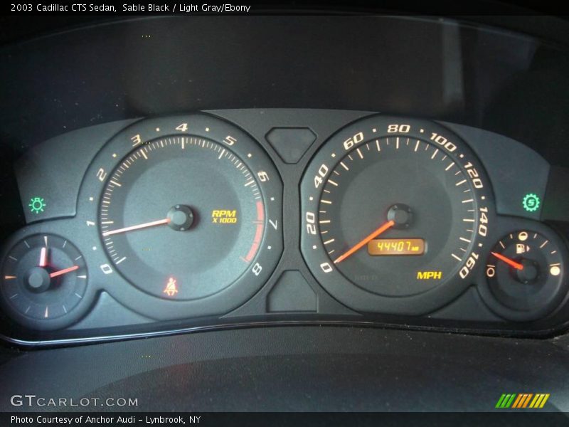 Sable Black / Light Gray/Ebony 2003 Cadillac CTS Sedan