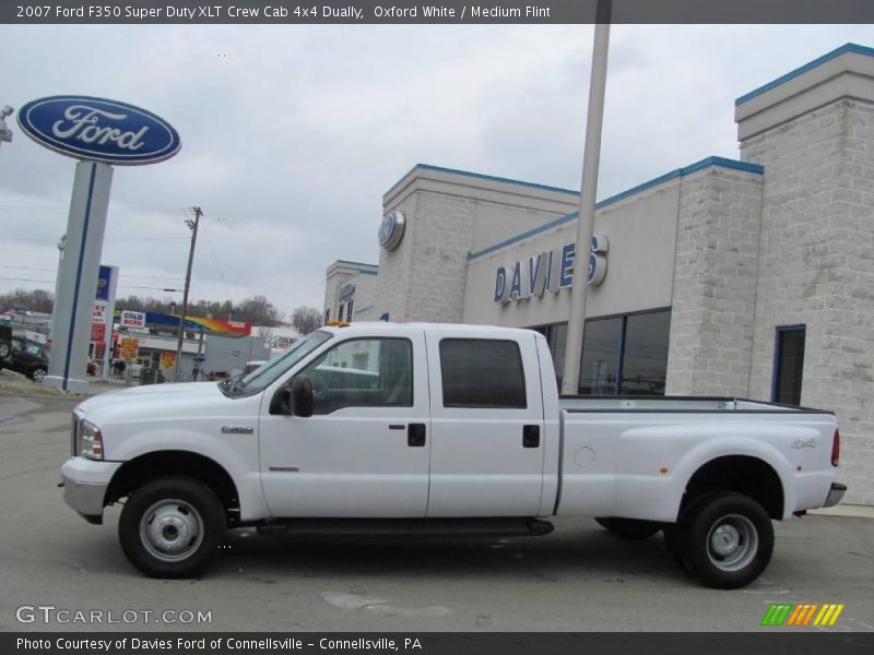 Oxford White / Medium Flint 2007 Ford F350 Super Duty XLT Crew Cab 4x4 Dually