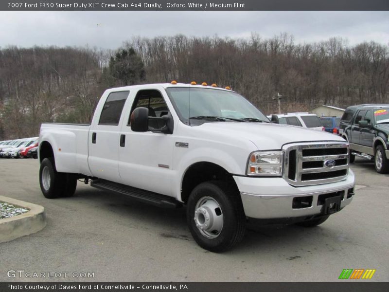 Oxford White / Medium Flint 2007 Ford F350 Super Duty XLT Crew Cab 4x4 Dually