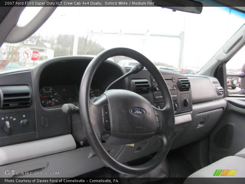 Oxford White / Medium Flint 2007 Ford F350 Super Duty XLT Crew Cab 4x4 Dually