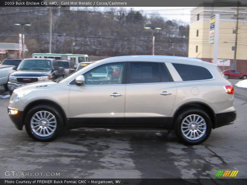 Gold Mist Metallic / Cocoa/Cashmere 2009 Buick Enclave CXL AWD