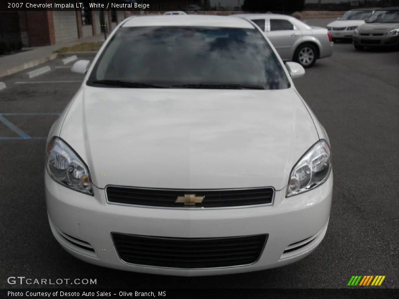 White / Neutral Beige 2007 Chevrolet Impala LT