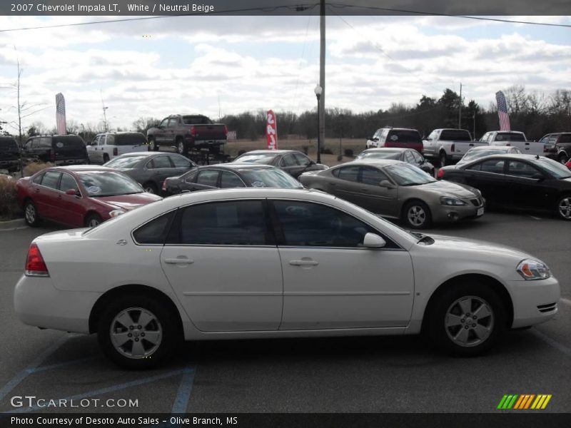 White / Neutral Beige 2007 Chevrolet Impala LT