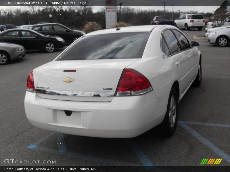 White / Neutral Beige 2007 Chevrolet Impala LT