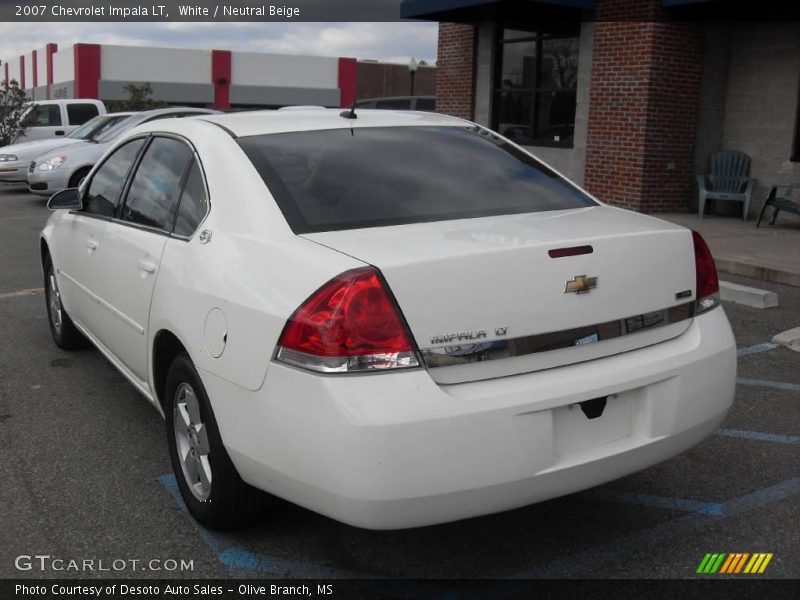 White / Neutral Beige 2007 Chevrolet Impala LT