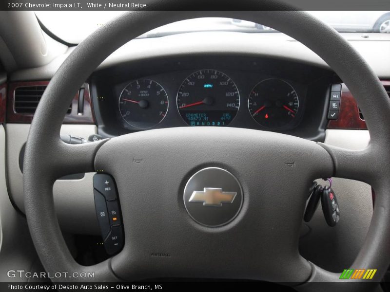 White / Neutral Beige 2007 Chevrolet Impala LT